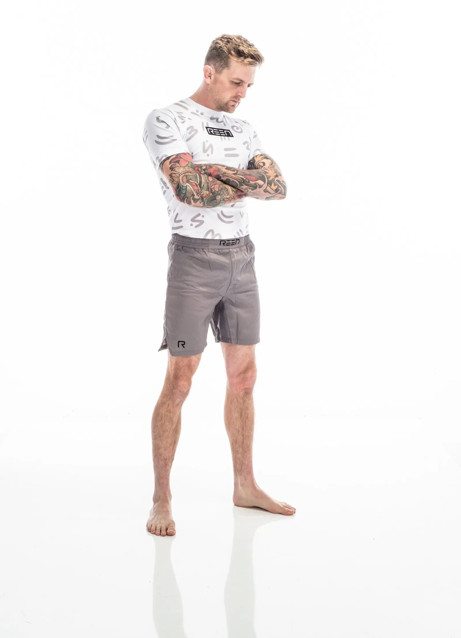 R1:23 Rashguard White - REEN Jiu Jitsu